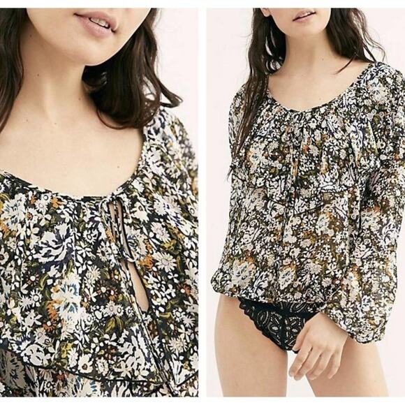 FREE PEOPLE Say It To Me Bodysuit Floral Sz XS NWT {GG28} - Picture 3 of 3